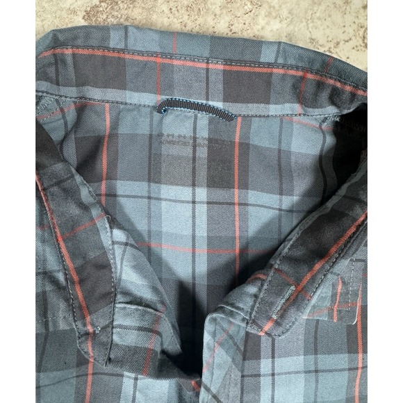 Columbia Men's Size XL Shirt Omni Wick Advanced Evaporation Plaid Blue Vent Flaw - Picture 8 of 13